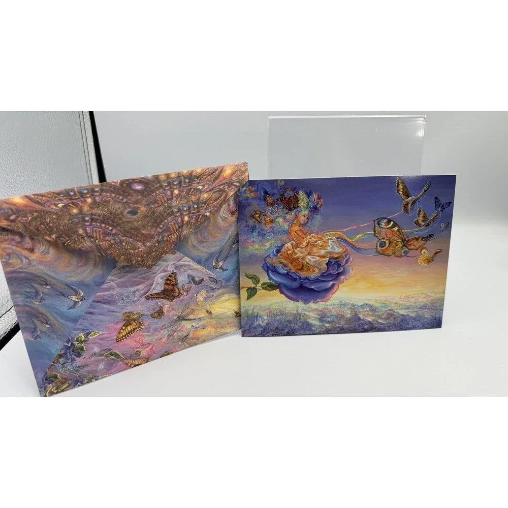 3x Josephine Wall Enchanted Universe Fairy BDay Cards Leanin' Tree + BONUS card
